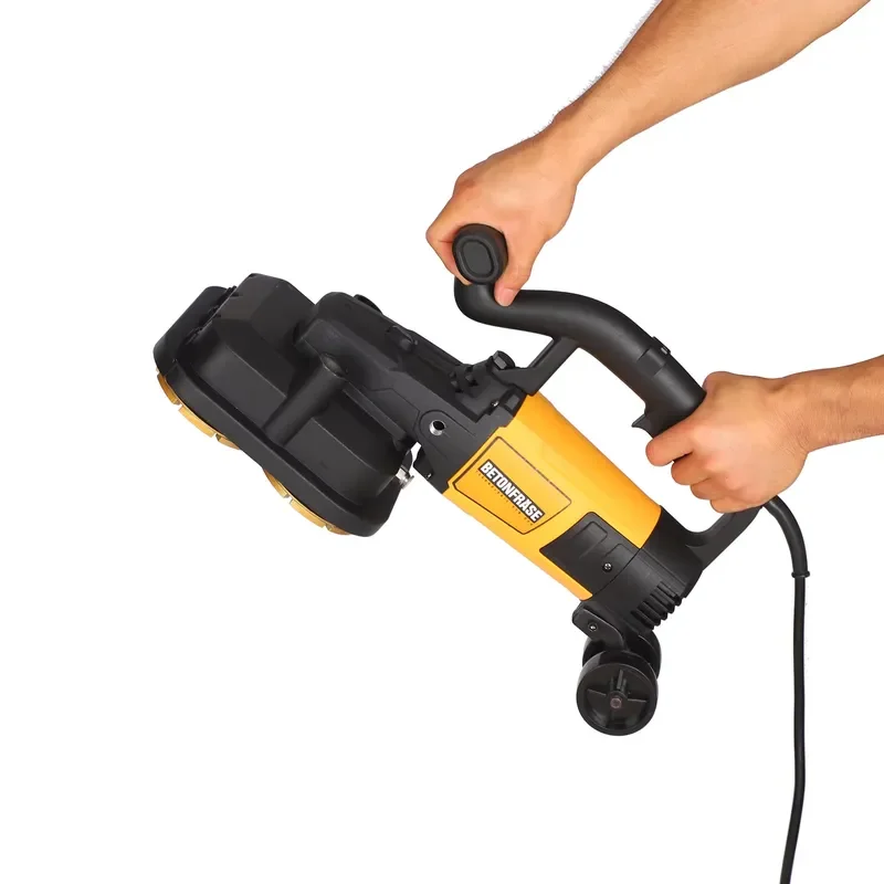3800W Handheld Concrete Grinder with Long Shaft for Ceiling High Wall Polishing Heavy Duty Electric Surface Grinding Tool