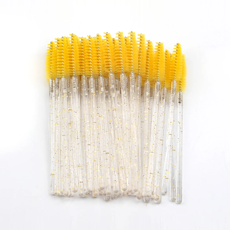 50/100 Pcs Eyelash Brushes Mascara Wands Eyelash Makeup Brush Spoolies for Eyebrow Eye Lash Extension Removing Beauty Tools