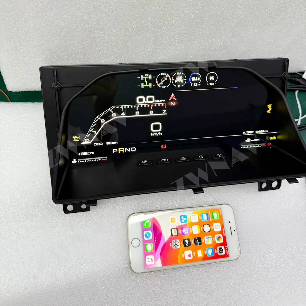 HD 12.3 Inch Full LCD Digital Instrument Cluster Dashboard For Toyota Land Cruiser LC70LC71LC76LC78LC79 2007-2024 Upgrade Parts