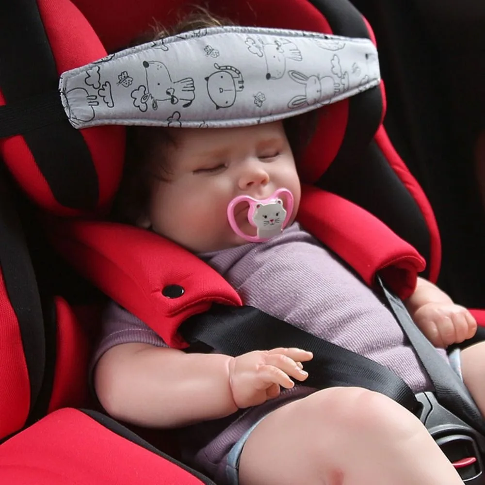 Universal Adjustable Car Seat Head Support Head Support Anti-static Children Stroller Fastening Belt Saftey Pillows