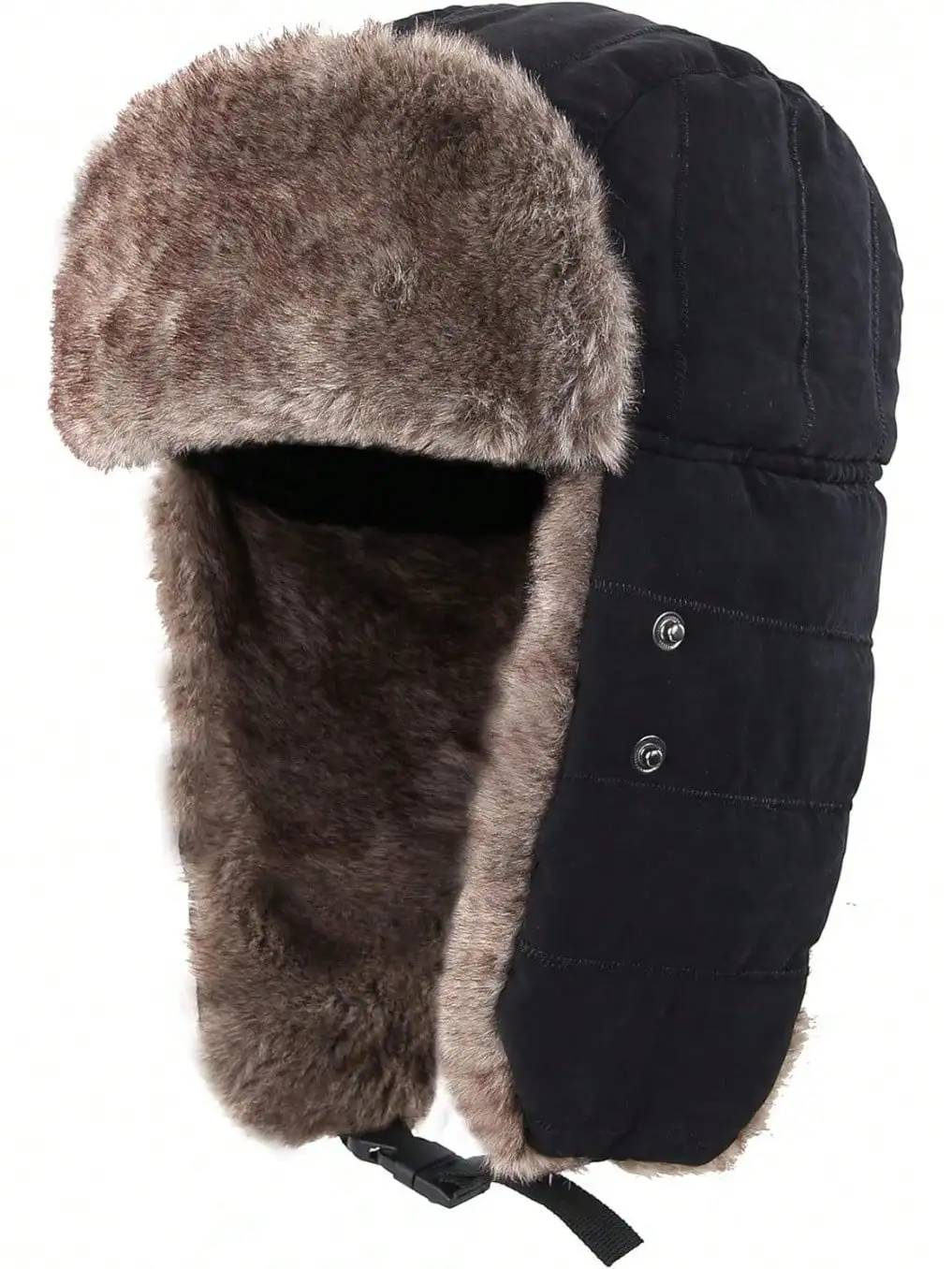 Connectyle الرجال جندي الصياد قبعة قبعات الشتاء الدافئة مع قناع الوجه القابل للإزالة إيرفلابس فو الفراء الصيد قبعة من أوت دور
