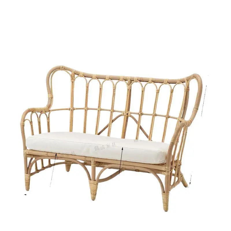 

Garden Leisure Rest Area Card Block Homestay Double Single Living Room Rattan Sofa Courtyard Balcony Rattan Chair Furniture