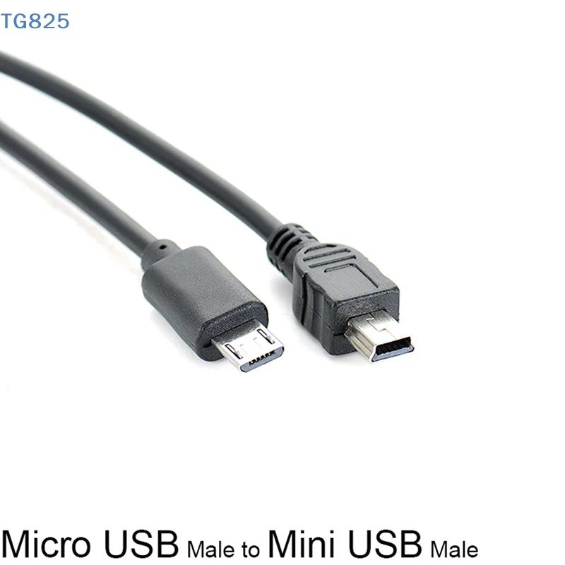 【AN】Micro USB Male To Mini USB Male Data Adapter Converter Cable Cord