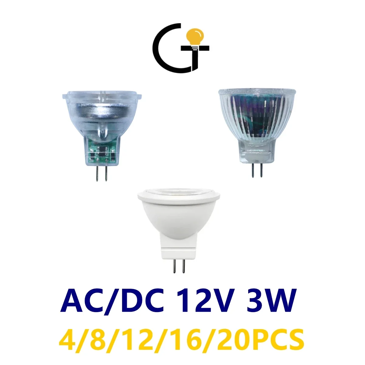 4-20PCS LED Mini spotlight AC/DC 12V MR11 GU4.0 Low voltage  3W 3000K/4000K/6000K super light suitable for kitchen and study