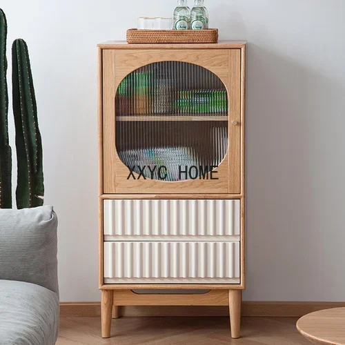 

Solid Wood Locker Sideboard Wine Cabinet Storage Small Low Cabinet TV Side Cabinet Storage Tea Narrow