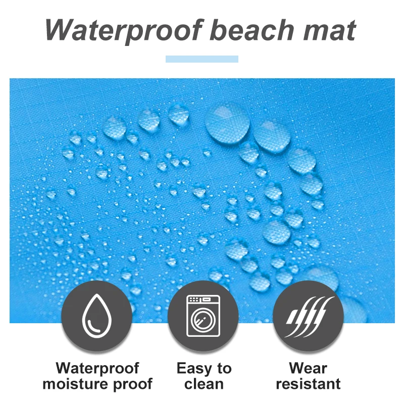 PACOONE Waterproof Beach Blanket Outdoor Portable Picnic Mat Camping Ground Mat Mattress Camping Camping Bed Sleeping Pad New