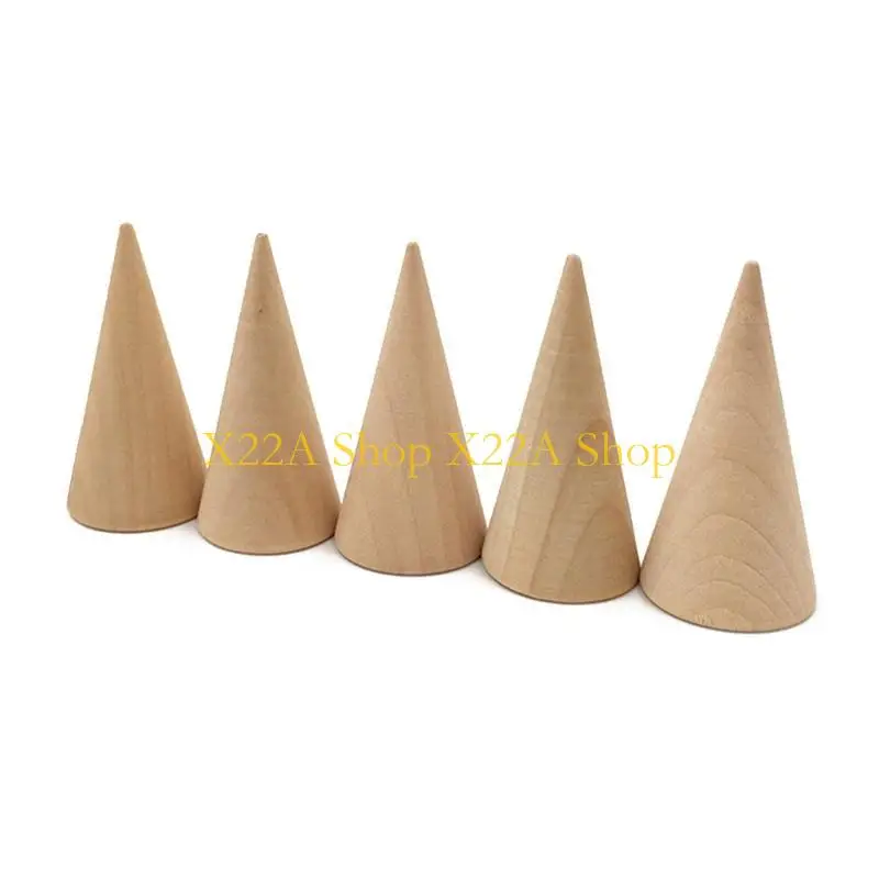 

Unique 5Pcs Cone Rings Holder Display Stand Finger Trinket Stand