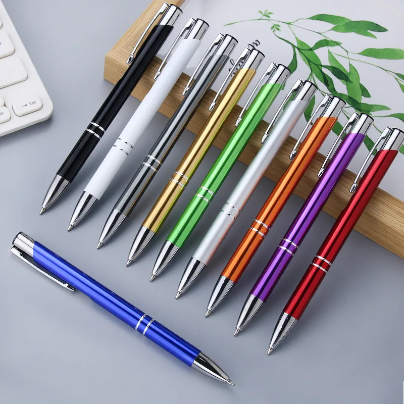 25Pcs Light Metal Ballpoint Pen Touch Screen Pen Office School Advertising Pen