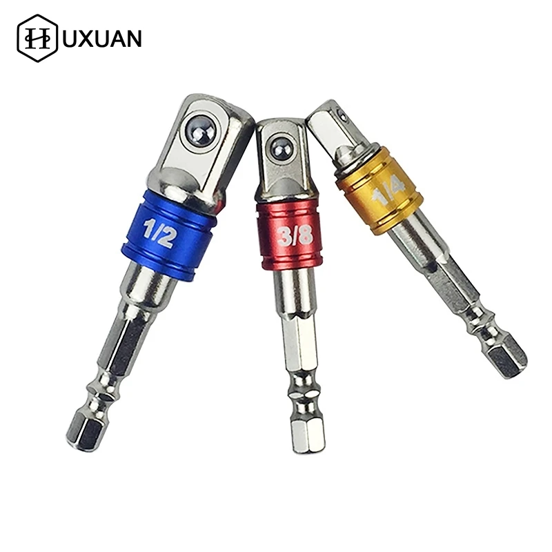 

Ударный торцевой адаптер, удлинитель, шатун, повороты, силовая дрель, высокоскоростной гайковерт 1/4 дюйма, 3/8 дюйма, 1/2 дюйма для шестигранного ключа