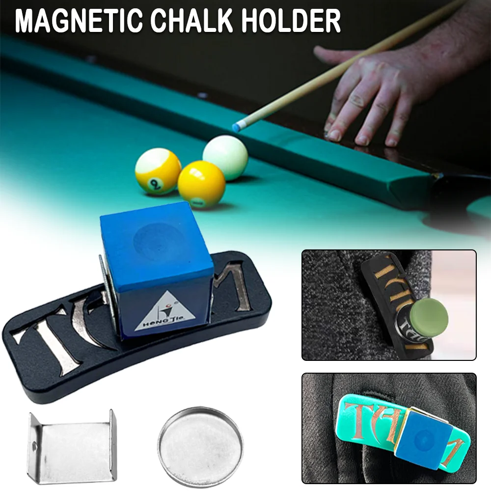 

1Pc Colored Magnet Snooker Chalk Holder Magnetic Box for Pool Cue Tip Chalk Billiard Accessories Plastic Billiard Chalk Box