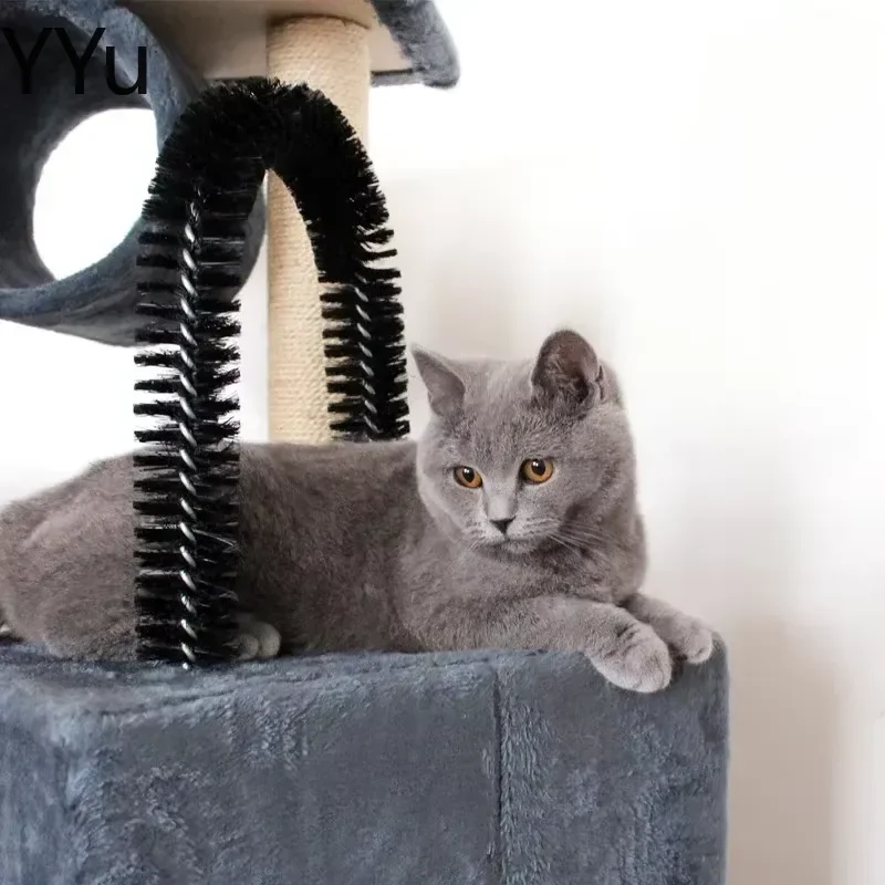for FYCT Cat Tree Scratching Post Nordic Style Warm Winter Pet Sofa Bed House Furniture Tower with Sisal Scratchers for Cats
