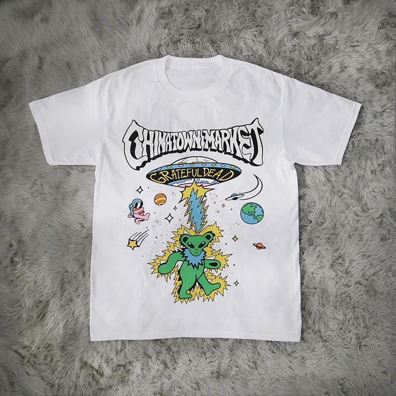 

Футболка Space Bears ort Sve с круглым вырезом, молодежная, модная, летняя, повседневная, стандартного кроя, мужская футболка от CPFM.XYZ