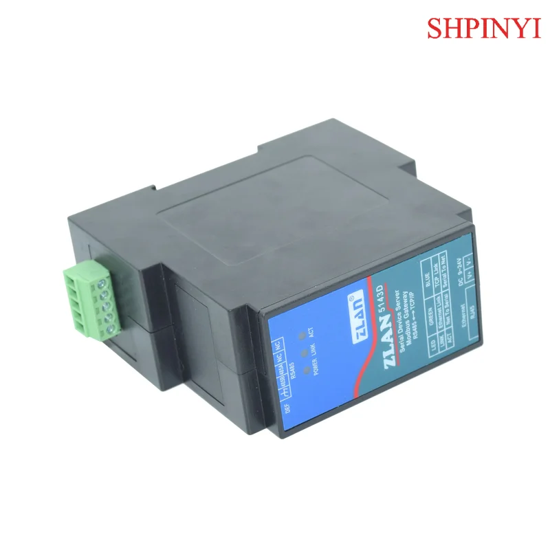 ZLAN5143D Trilho DIN RS485 para Ethernet RJ45 Conversor Dispositivo de Servidor Modbus RTU TCP Gateway