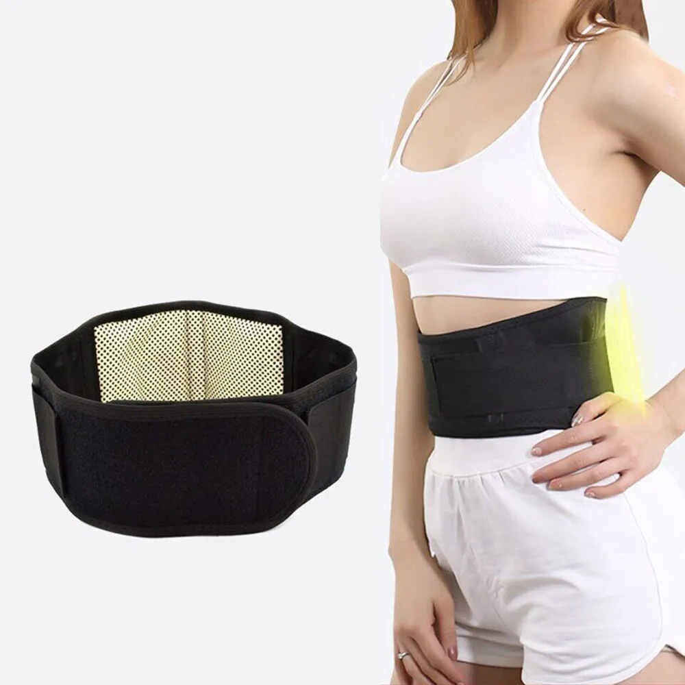 Adjust Tourmaline Self Heating Magnetic Therapy Back Waist Support Belt Lumbar Disc Herniation Brace Massage Band Health Care