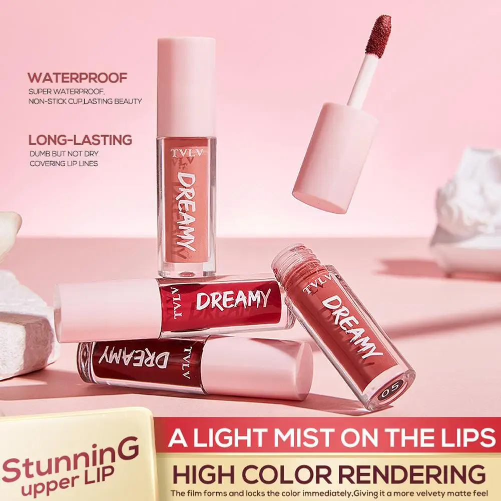 Matte Wasserfeste Lippenglasur Leichtgewichtig Zart Glatt Langanhaltend Ohne Ausbleichen Lippenstift 10 Stück TVLV DREAMY Lipgloss-Set