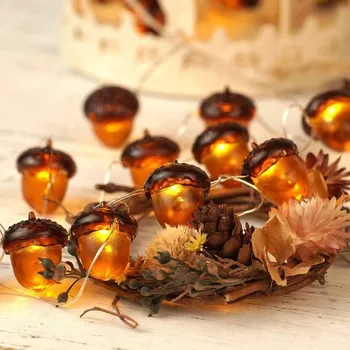 Acorn Thanksgiving String Lights 1