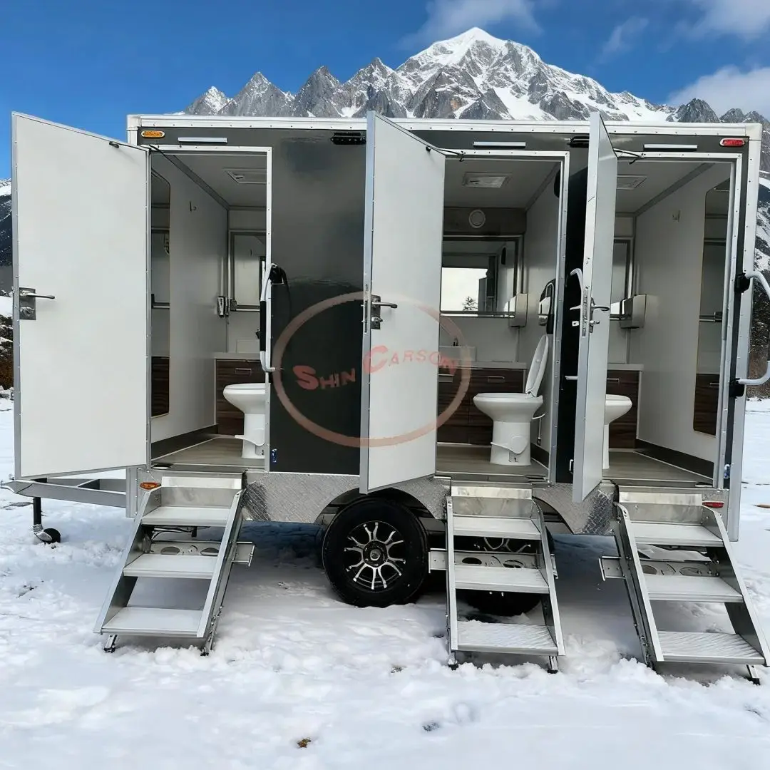 Specialized 3Cubicle Mobile Toilet for PlateauCold Regions Towed Design with Thermal Insulation Anti-Freezing & Stable Operation