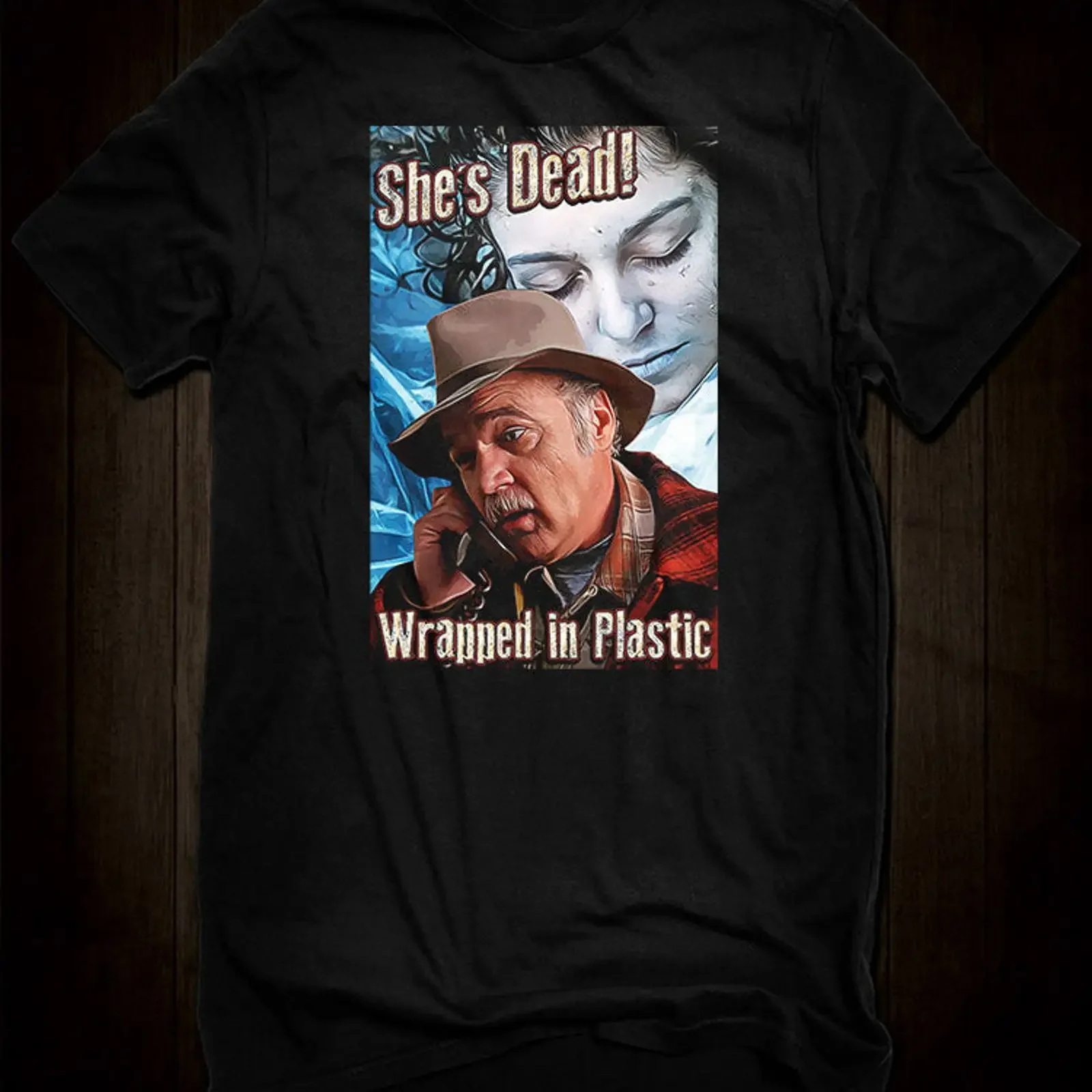 Twin Peaks Wrapped In Plastic T Shirt vintage Washed Breathable designer clothes Stretched Soft Stylish Unisex graphic fashion