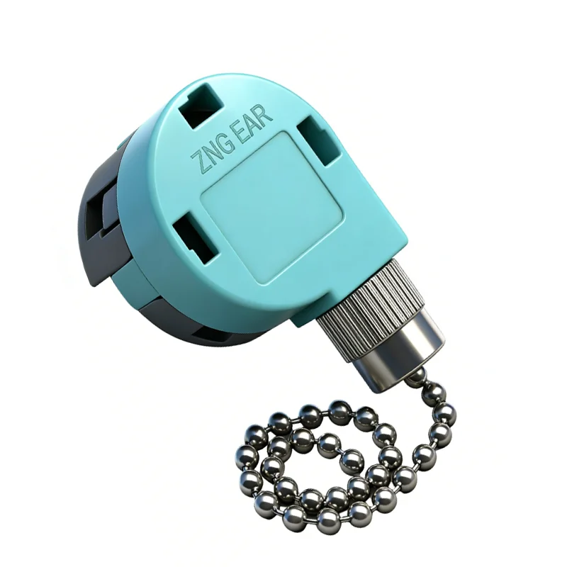 ZE-268S6 Silver 3 Speed 4 Wire Ceiling Fan Wall Lamp Pull Chain Canopy Light Switch 6A 125V