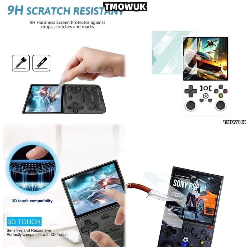 For R36Max V40Max R36Ultra R36Plus Retro Handheld Game Console Tempered Glass Screen Film