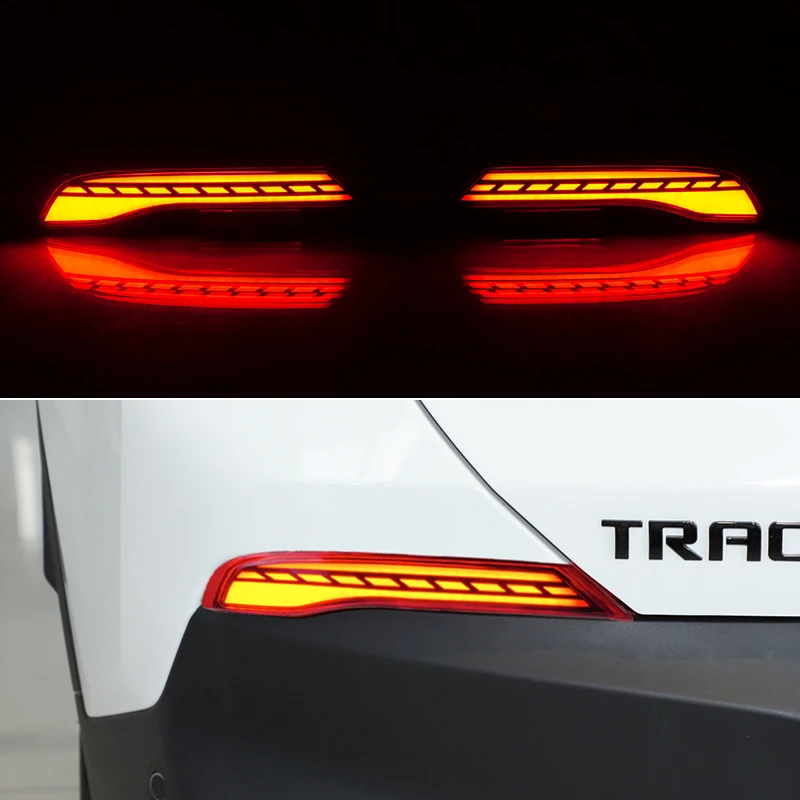 Car Accessories  Rear Bumper Light  For Chevrolet Tracker 2019 - 2023  Auto Signal Indicator Led Reflector Brake Lamp