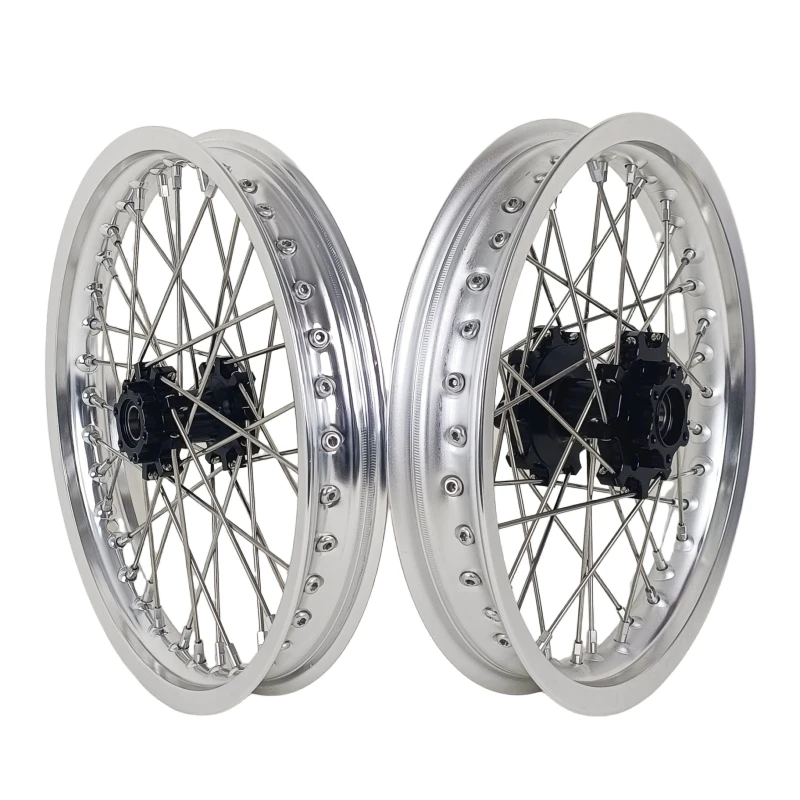 

Silver Rims Fit Talaria Mx5 16 Inch Wheel Set Supermoto Off Road Bike Wheels