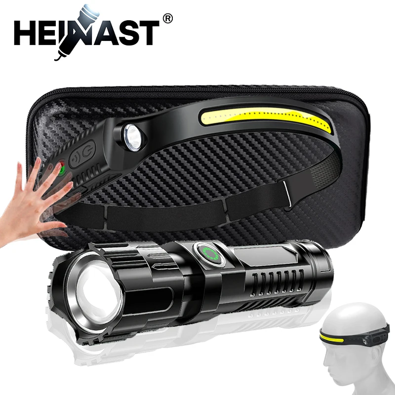 Super Bright LED Flashlight Type-C Rechargeable Long Range Tactical Torch Outdoor Waterproof Emergency Camping Fishing Lantern