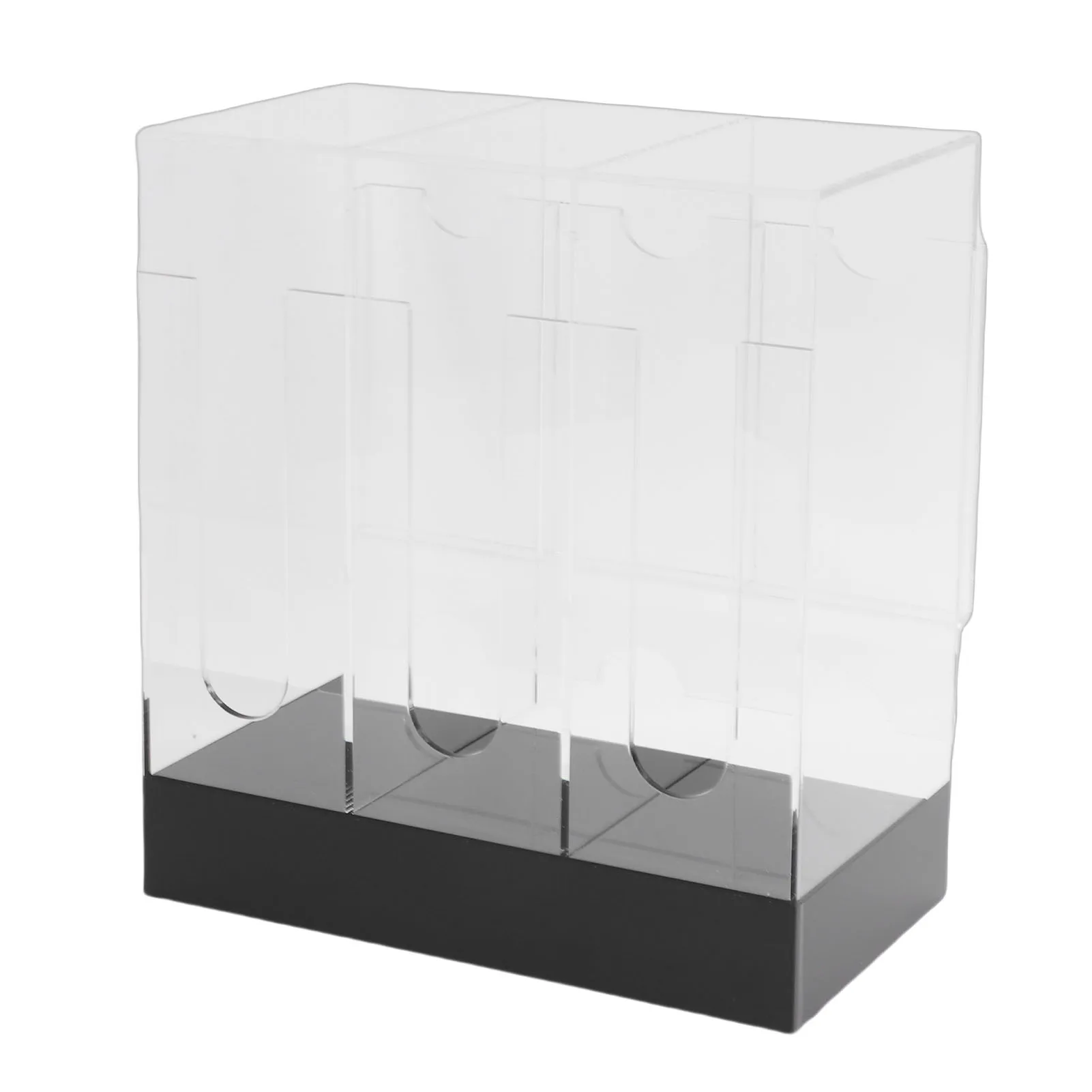 

Диспенсер для бустерных пакетов на 3 слота, акриловый держатель-органайзер для карт с черным основанием для коллекционных и спортивных карт