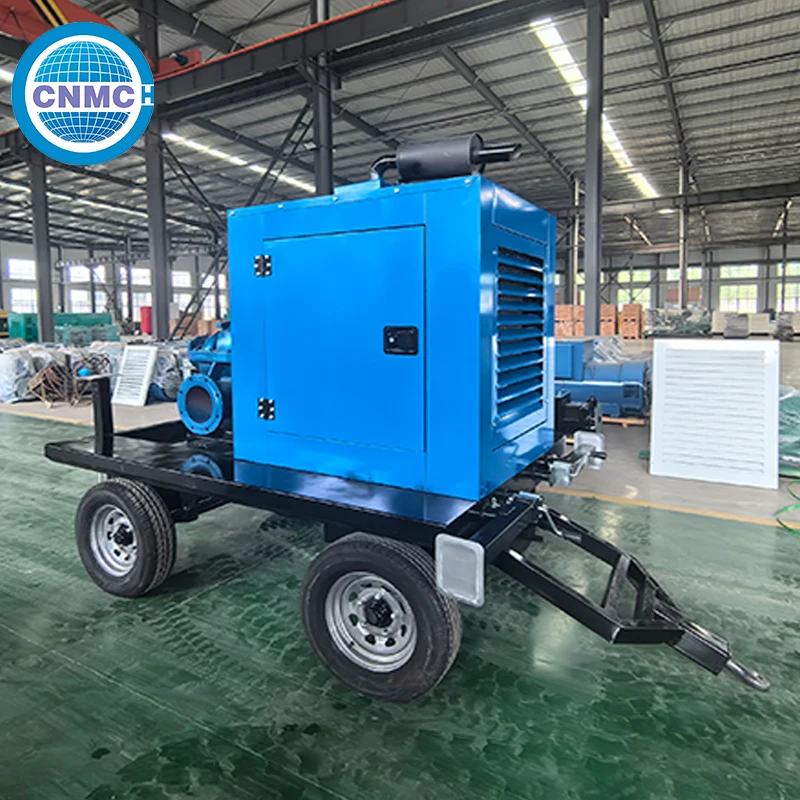 High Quality Heavy Frame Diesel Self Priming Pump Trailer Easy Start For Drought Relief Large Area Farm Watering