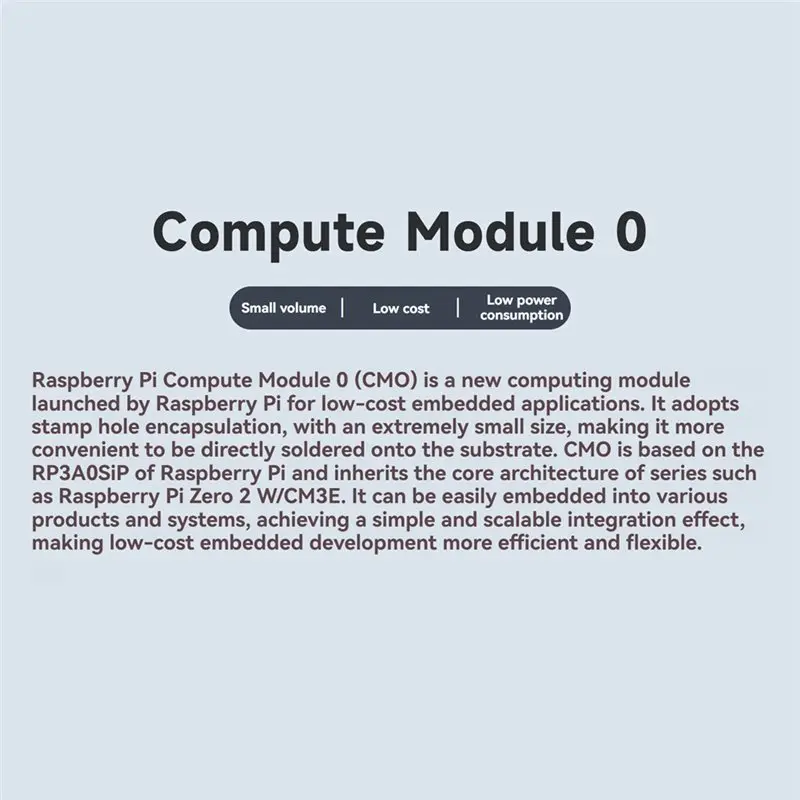 B49C Built-In CM0100008 Module For Raspberry Pi CM0 Module Expansion Board Based On RP3A0 Sip For Raspberry Pi