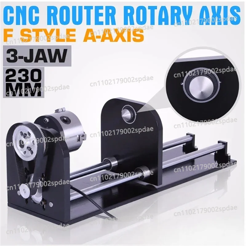 80mm 3-Jaw Spiral Chuck CNC Rotary Axis For CNC Router CO2 Laser Engraving Cutting Machine