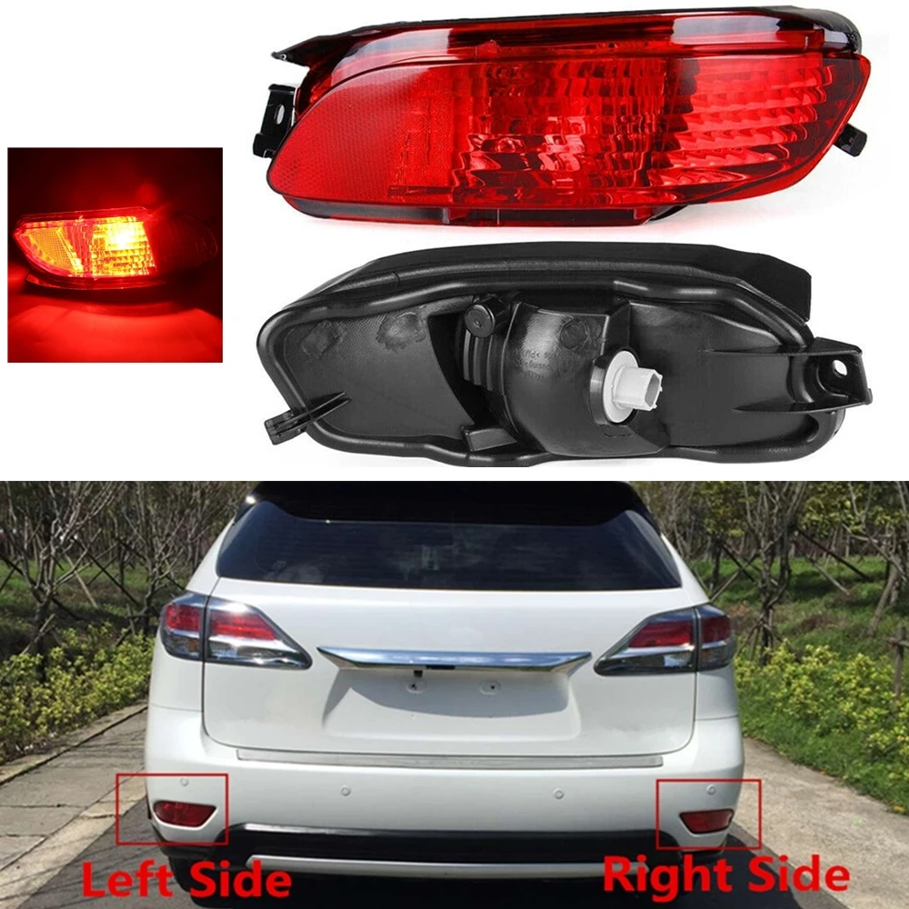 2 Pieces Rear Bumper Fog Light Trunk Cover Tail Signal Lamp Taillight Bulb For Lexus RX400h RX330 RX350