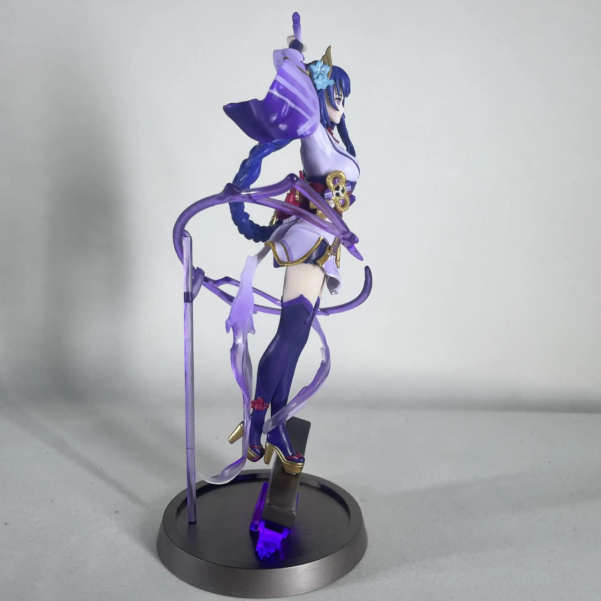 Genshin Impact Game Figura Anime, Estatueta de Ação Raiden Shogun Brilhante, PVC Ornamentos Colecionáveis, Modelo de Brinquedos para Crianças, Presentes