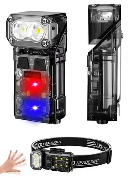 Mini llavero portátil multifunción, linterna Led de alto brillo, fuente de luz Dual, herramienta de pesca para acampar al aire libre, lámpara de cabeza