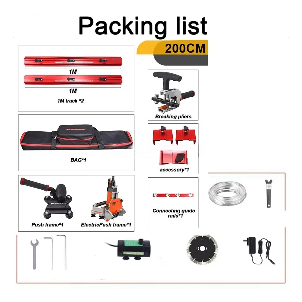 Electric Tile Cutter 45 Degree Large Format Water Jet Ceramic Track Cutter Porcelain Marble 2m Chamfer Miter Cutter
