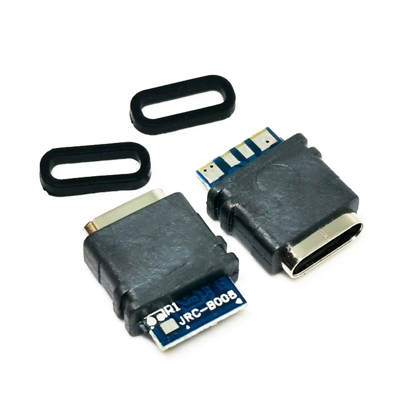 1Pcs Waterproof USB C Jack Type-C 4Pin Female Connector Port Data Socket For DIY PCB Solder Design Charging Data Transmission