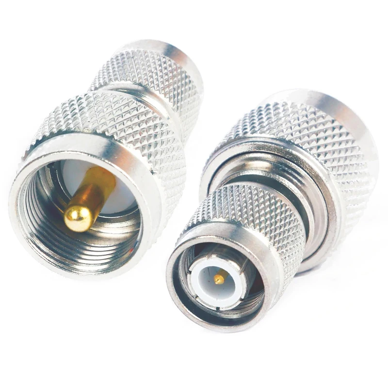 1 Stück Koaxialstecker TNC Stecker auf UHF PL-259 PL259 Stecker Gerader HF-Koax-Adapter Kupfer-Nickel-beschichtet – Detail 4