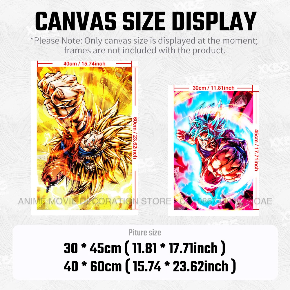 Dragon Ball decorazione della casa pittura Goku Wall Artwork Trunks Anime Poster Frieza Canvas Picture Piccolo Wallpaper per camera da letto