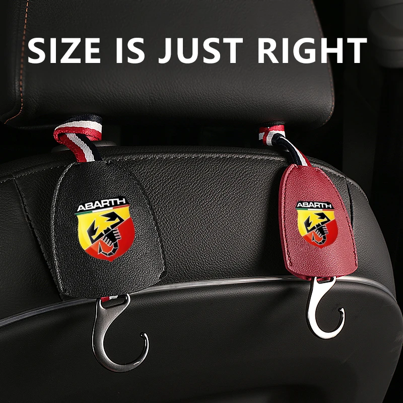 High Quality Leather Multifunction Car Seat Hook Hidden Hook For Abarth BMW M Mercedes Benz AMG Audi Sline Mazda Tesla Cadillac