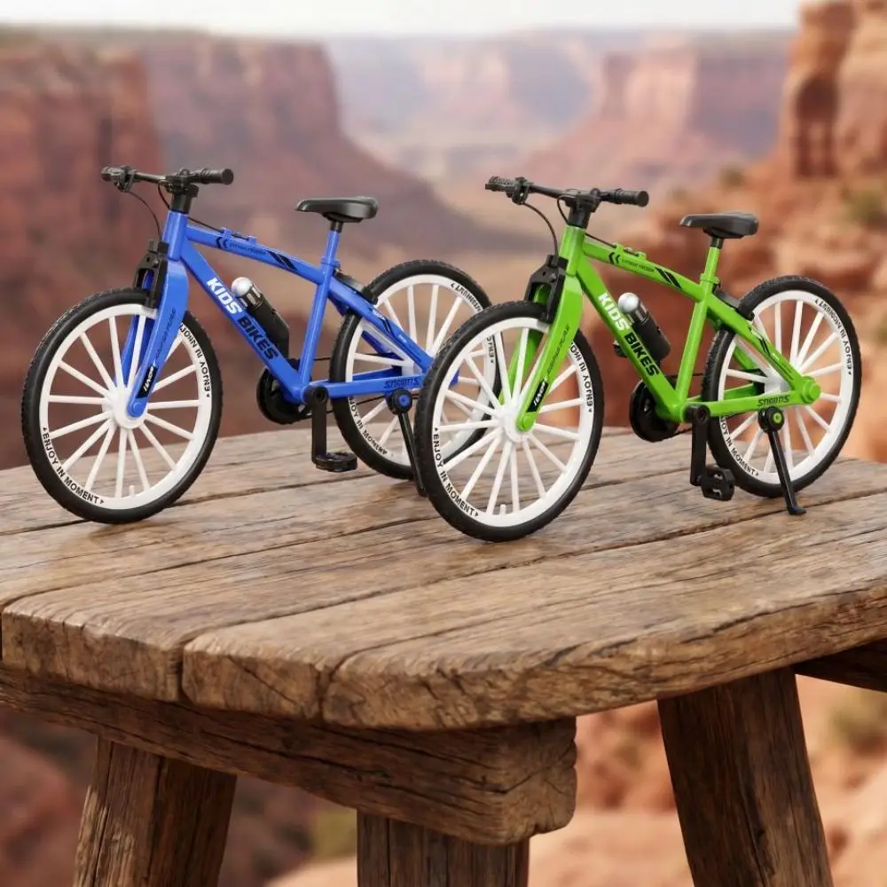 Simulation Mountain Bike Model Home Decor 1：10 Scale Off-Road Racing Bicycle Plastic Material Alloy Bicycle Collection view 3