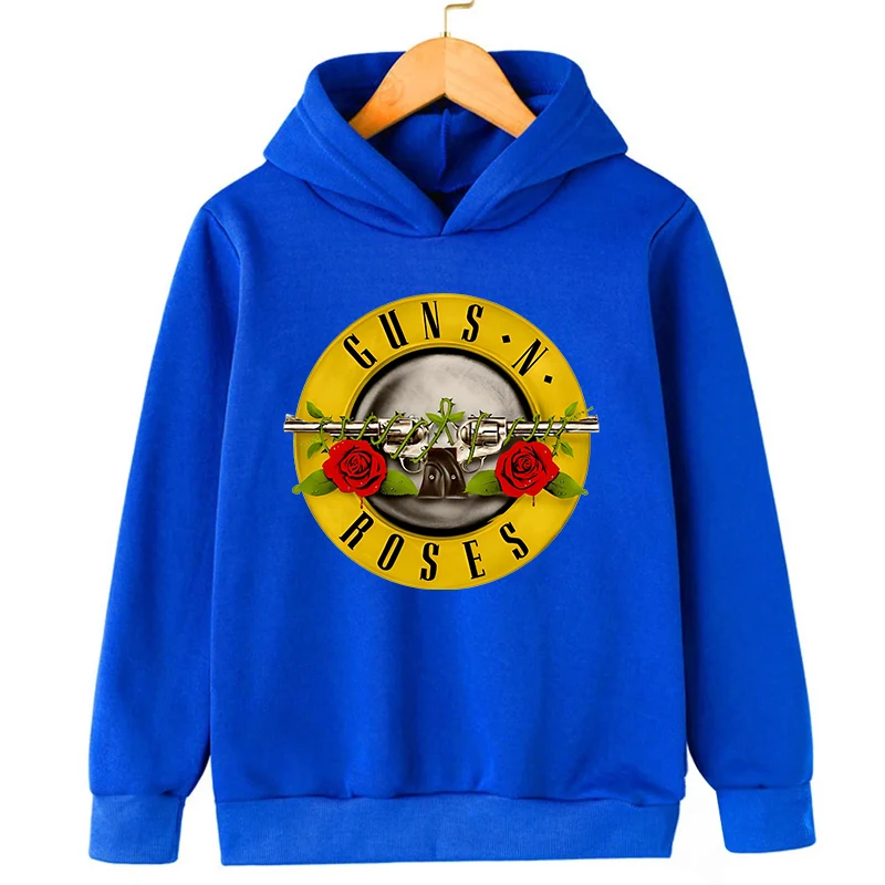 Rock Band Gun N Roses Kids Hoodies Fashion Cool Sweatshirts Cartoon Boys Clothes Children Outwear Baby Girls Autumn Tops,KMT5196