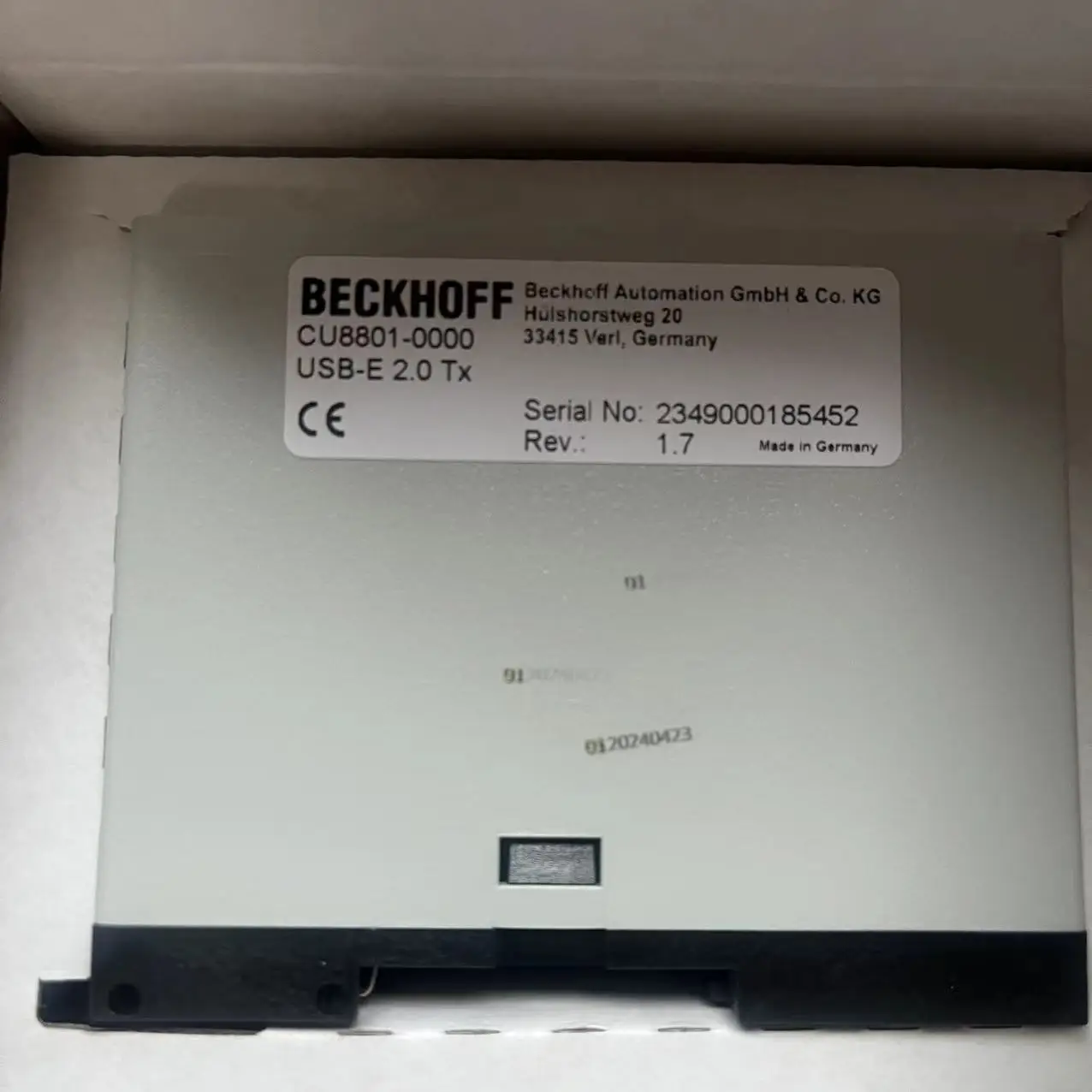 New German BECKHOFF CX8080 CPU Controller Module Negotiation