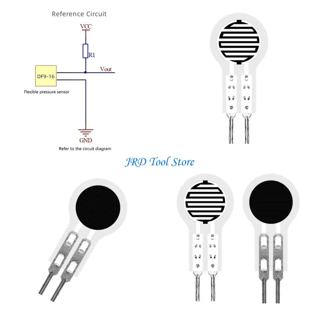 A2UD Film Piezoelektrik Fleksibel Kekuatan Mikro Memicu Transduser Tekanan PVDF