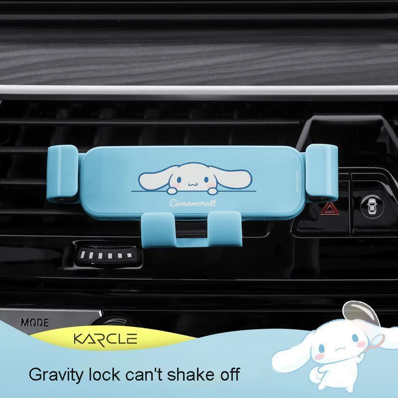 Gravity Vehicle Mounted Mobile Phone Holder Cinnamoroll My Melody Car Airs Outlet Navigation Frame Mobile Phone Support Stand