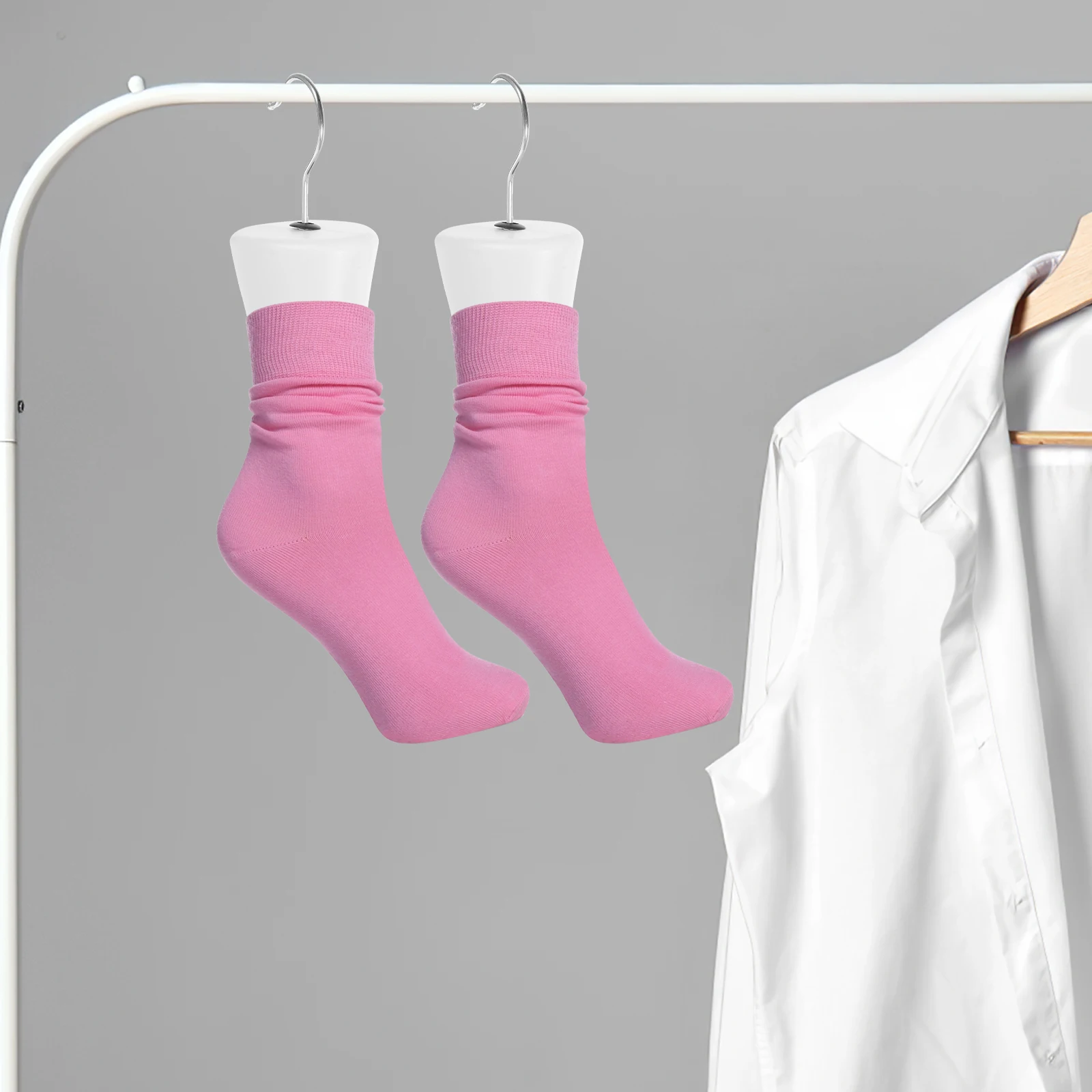 2Pcs Female Foot Mold for Shoe Display Small Form Adult Women Socks Booties Support Realistic Human Leg Design