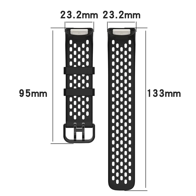 Breathable Rubber Strap For Fitbit Charge 5 6 Band Replacement watchband For Fit bit Charge5 6 Smart Watch Soft Wristband