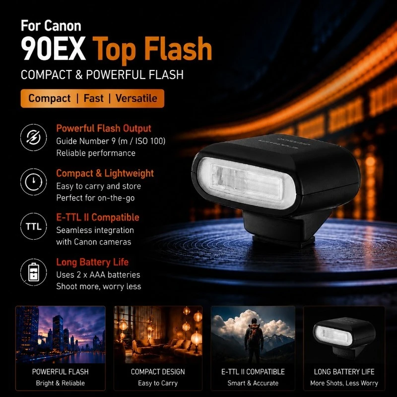 flash-speedlite-canon-90ex-95-nuevo-y-original-para-eos-m-dslr-e-ttl-ii-inalambrico-montura-compacta-para-flash-de-camara