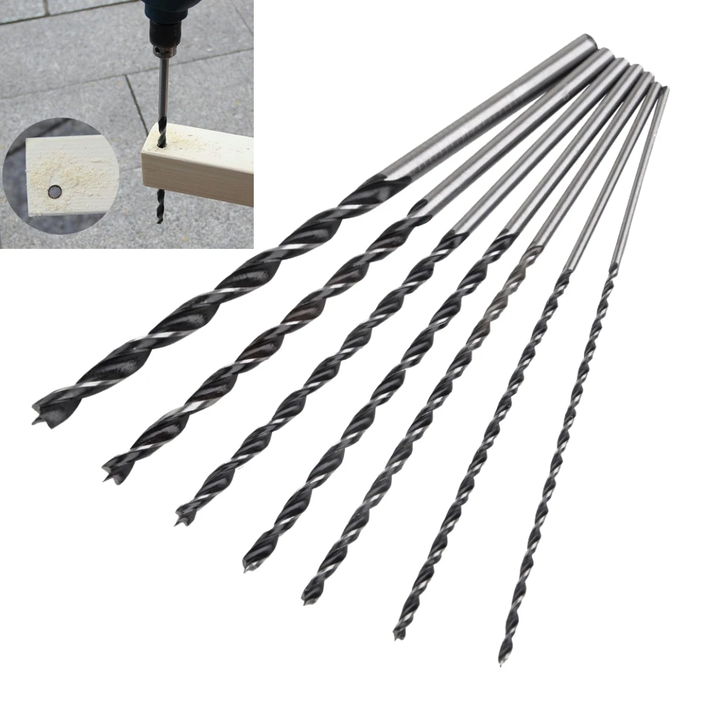 

7PCS/Set Wood Drill Bit Set Twist Wood Tools 300MM Drill Bits DIY Carpentry Tool For Metal Steel Bits Woodworking Tool