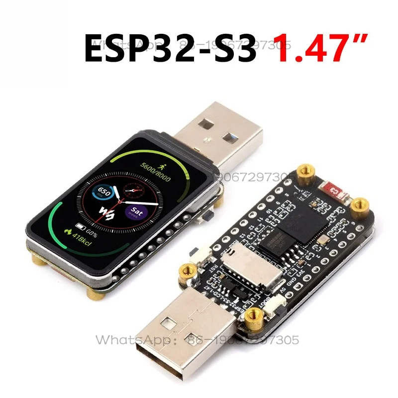 ESP32-S3 Development Board 1.47 Inch LCD Display LVGL USB SD Card Slot