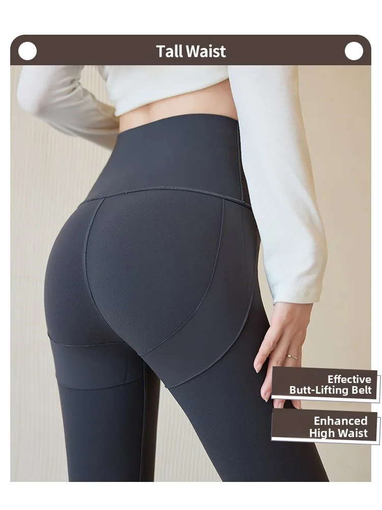 Calças de yoga de emagrecimento com forro de fce de cintura alta femininas com realce de bunda elástica leggings longas fitn nylon elastano